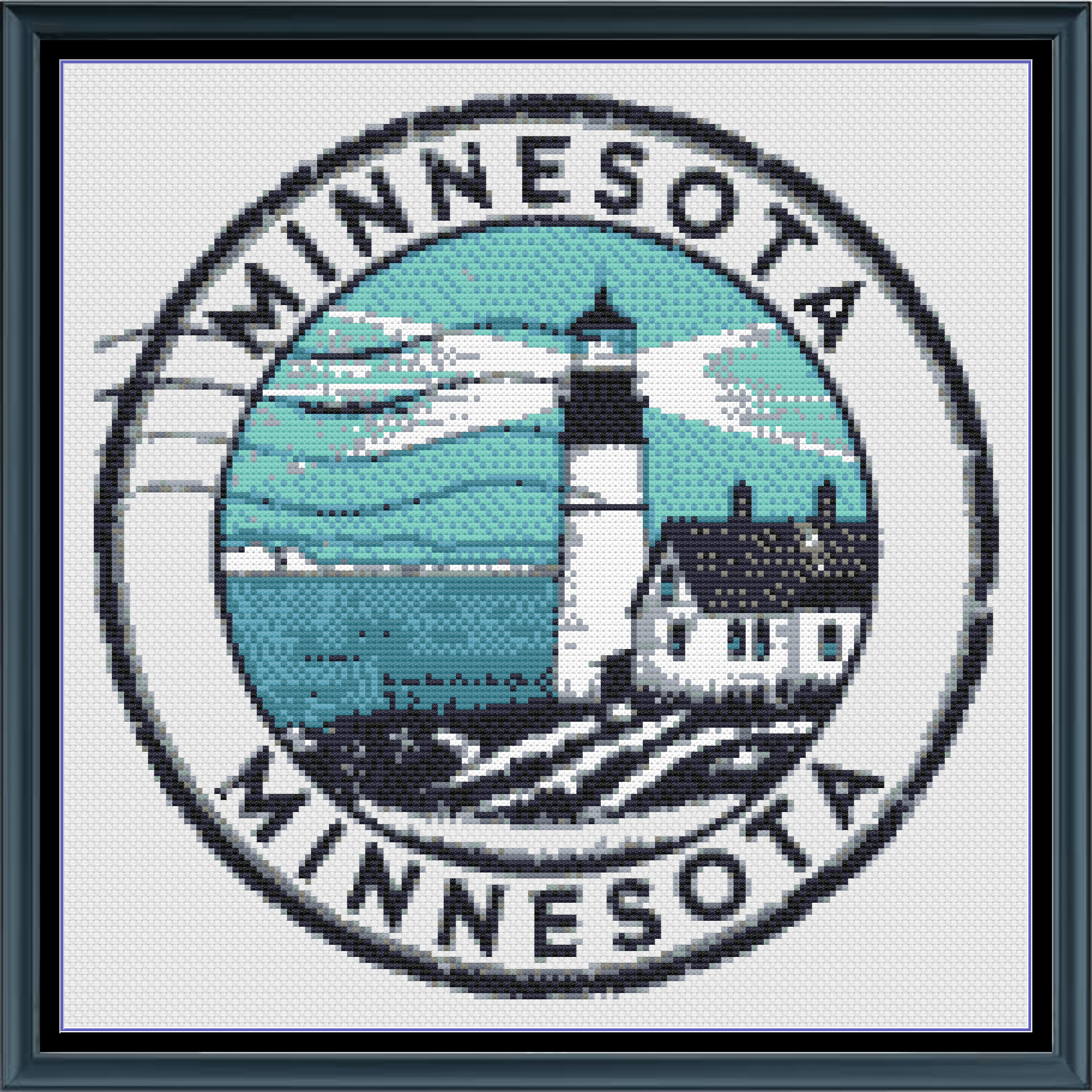 Stitching Jules Design Cross Stitch Pattern Minnesota Lighthouse US State Counted Cross Stitch Pattern | Instant Download PDF